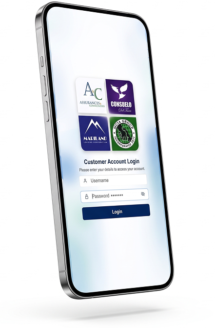 Phone showing the A&C online platform